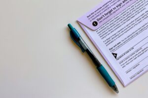 Image of documents resembling a Study Permit