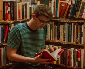 Irish Student reading