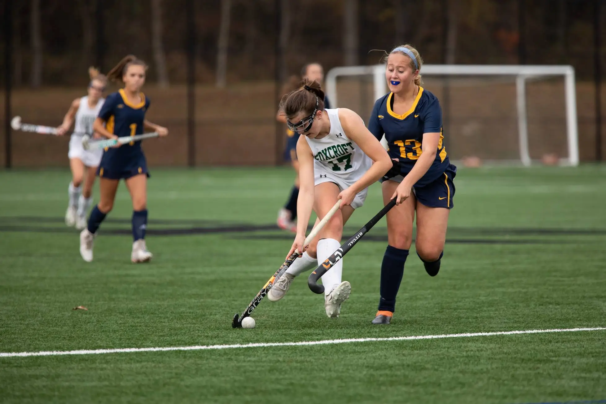 Estudiantes jugando el hockey